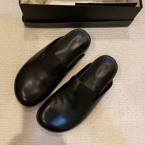 J. Crew leather black Sherpa line clog 7.5